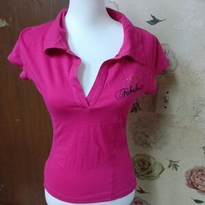 All Things Fabulous Fuchsia Short Sleeve Top